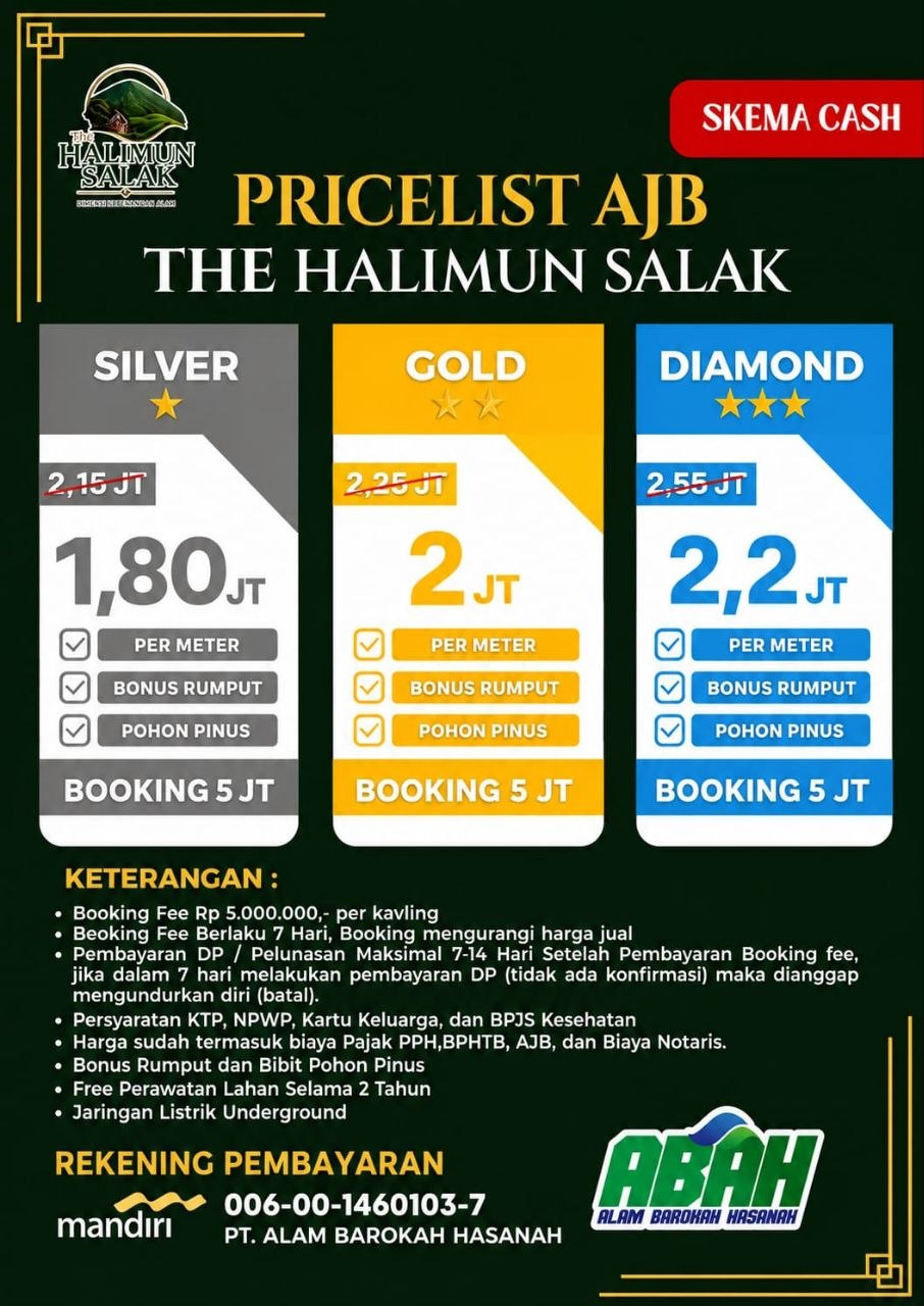 Pricelist Versi AJB Lembar 2